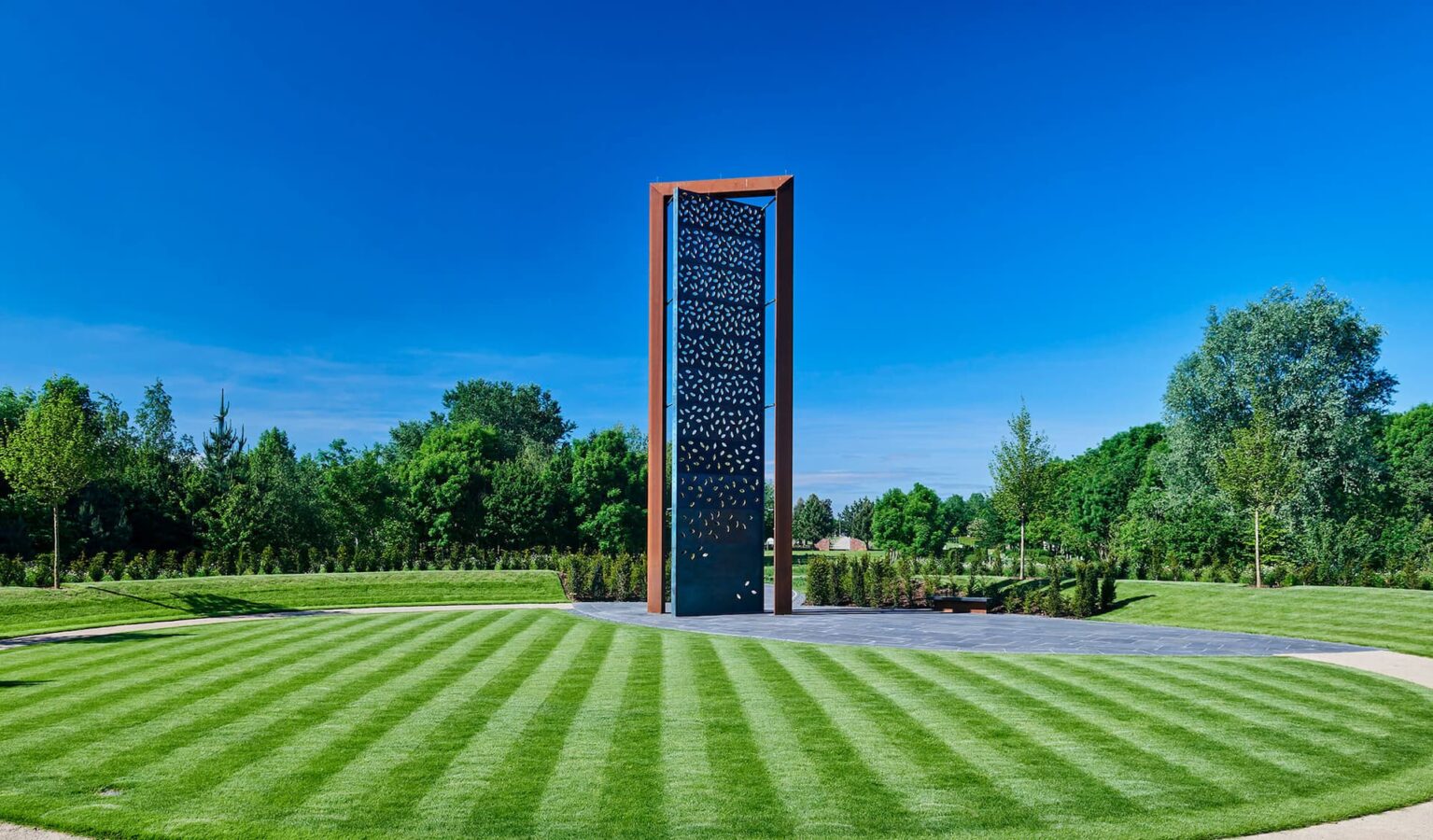 UK Police Memorial in bright sunlight